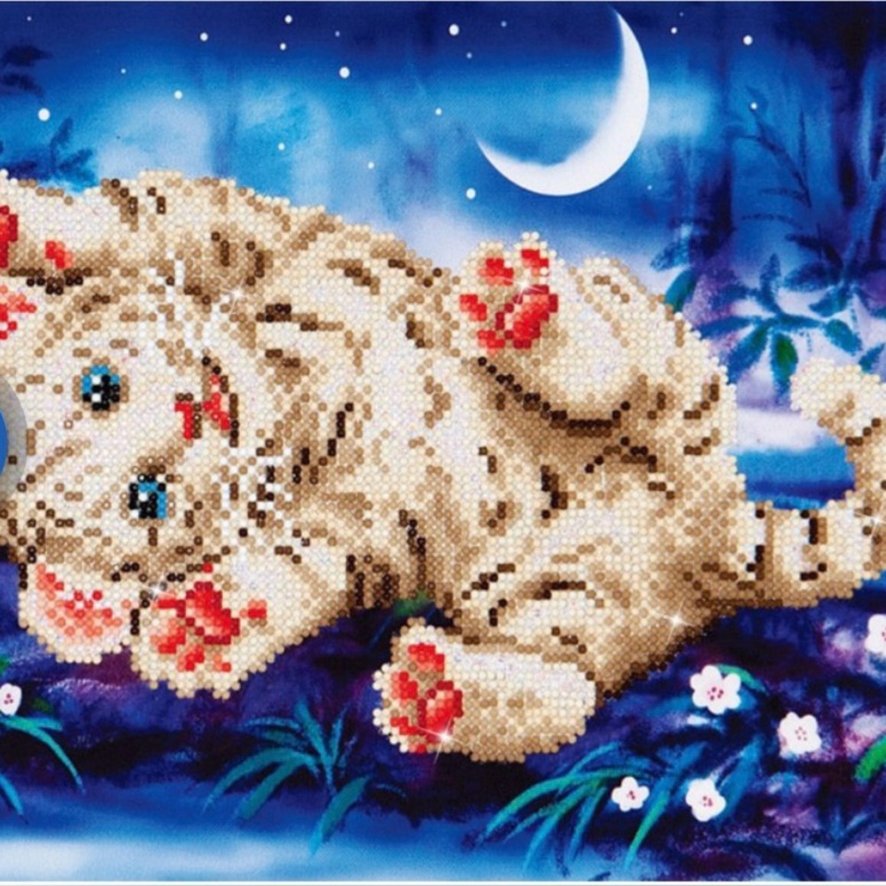 NIB Diamond Dotz Baby Tiger 🐅 Roly Poly Diamond Facet Art Kit DIY 🖼️ - Picture 1 of 16